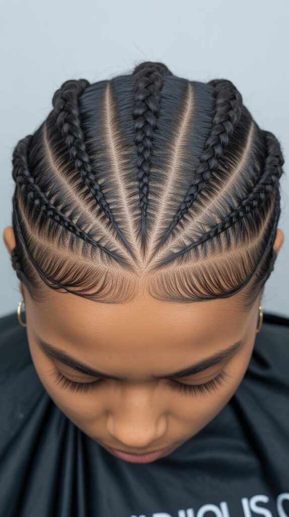 30 Best Cornrow Hairstyles for Kids with Natural Hair 9 Triangle Box Cornrows