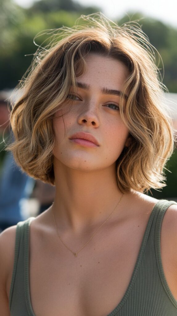 34+ Latest Bob Haircuts for Fine Hair 34 Tousled Beach Wave Bob