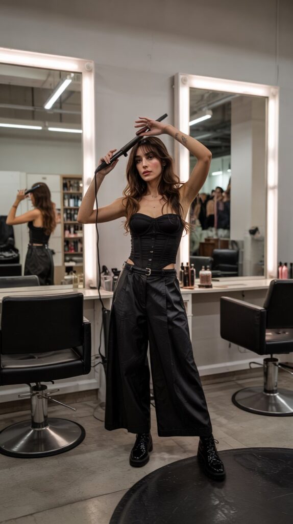 33 Polished Summer Hairstylist Outfits for Work 25 Culottes with Corset-Style Top