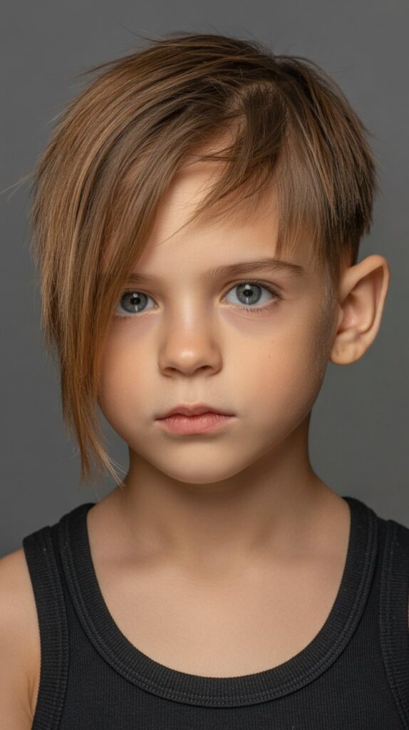 Best 33+ Baby Boys' Haircuts for Straight Fine Hair 10 Asymmetrical Fringe