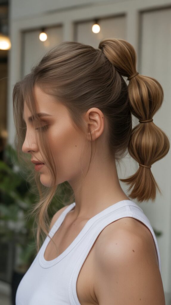 27 Elegant Greasy Hair Updo Hairstyles 17 The Bubble Ponytail Updo