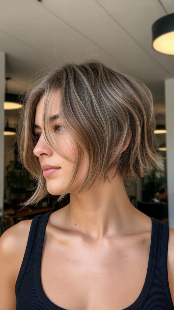 34+ Latest Bob Haircuts for Fine Hair 2 Textured Choppy Bob