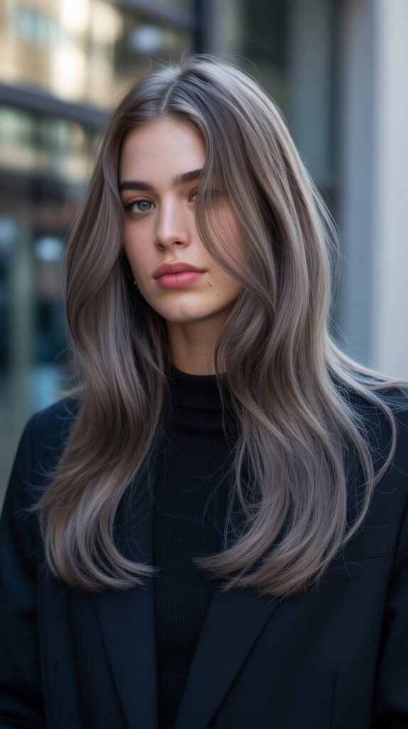 25 Flattering Light Ash Brown Hair Ideas for 2025 9 Silver Ash Brown