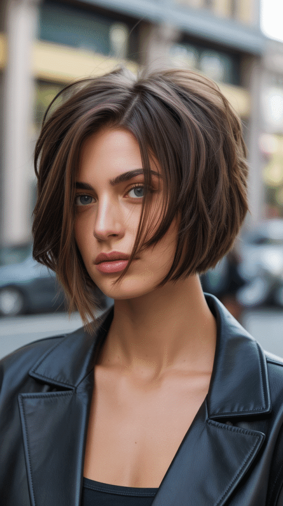 Best 30+ Chic Short Stacked Inverted Bob Haircuts for a Modern Look 22 Choppy Stacked Bob