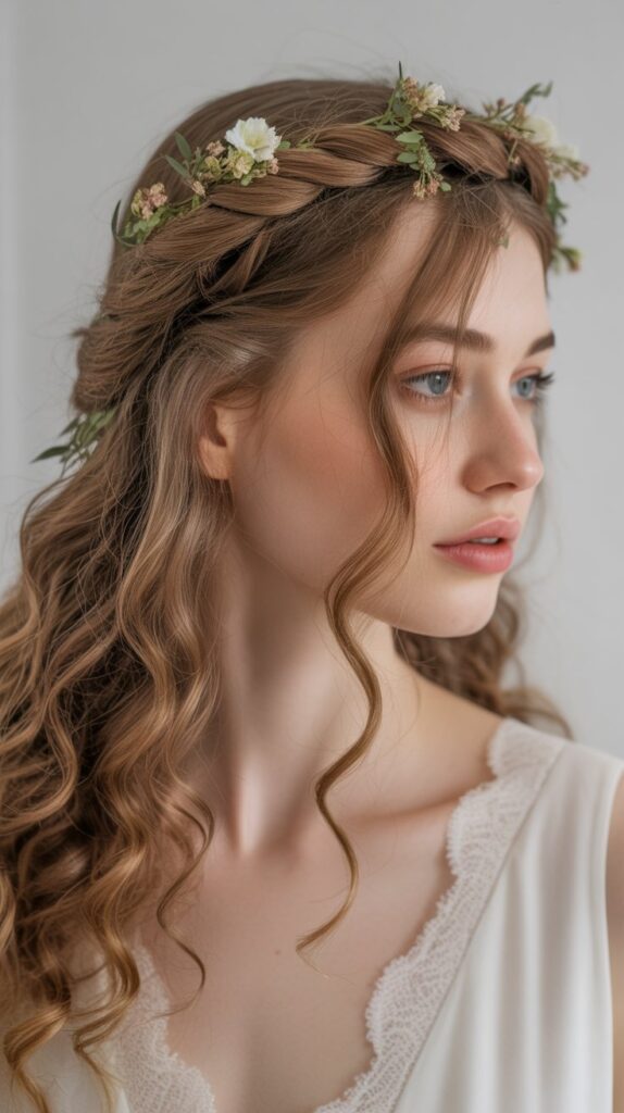 Twisted Crown with Cascading Curls