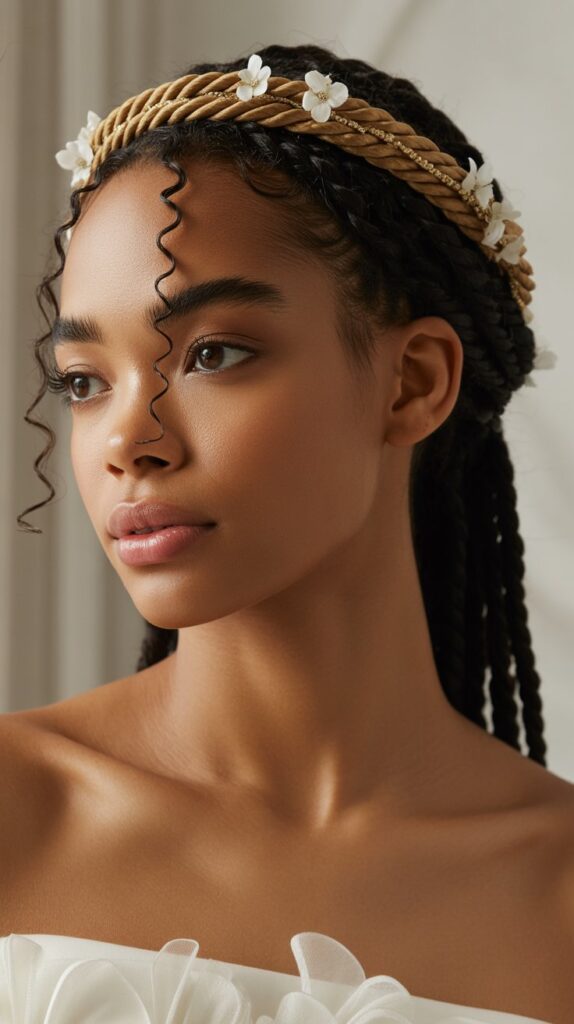 Top 33+ Baddie Hairstyles for Black Women Turn Heads 27 Twisted Crown Halo