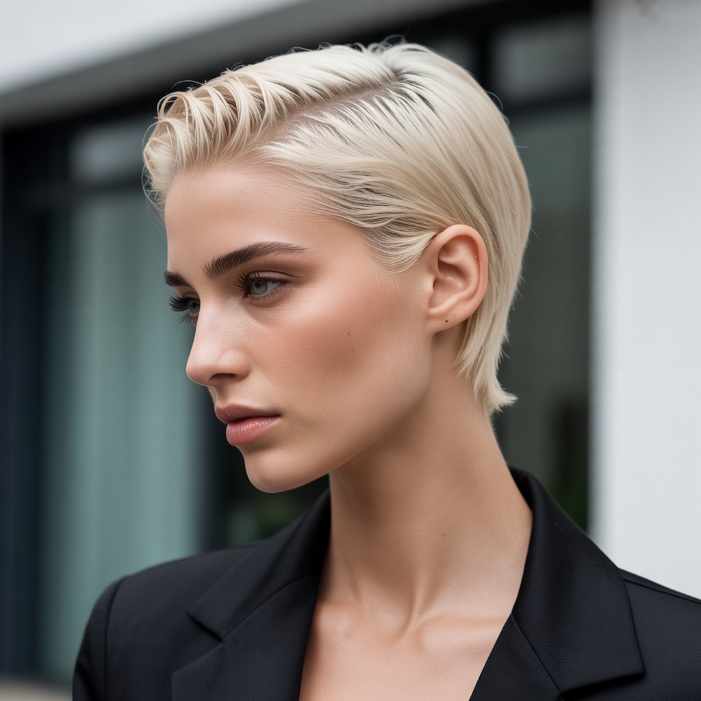 Slicked-Back Pixie Cut