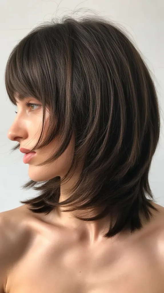 Razored Shag Bob with Curtain Bangs