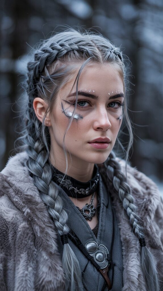Viking Braids with Steel Gray