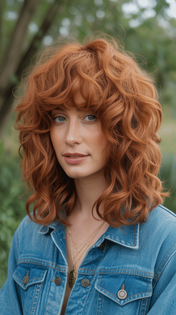  Shaggy Long Bob with Curtain Bangs
