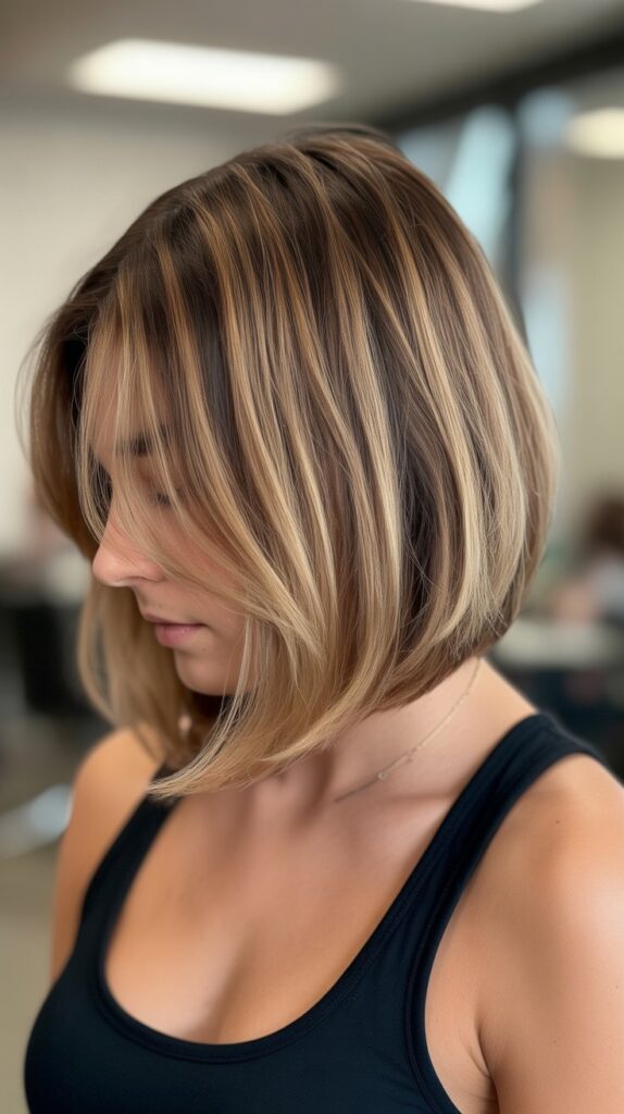 33 Chic Balayage Angled Bob Hairstyles 23 Balayage Bob for Fine Hair