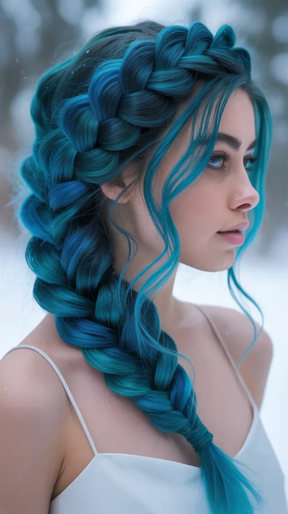  Mermaid Braid with Teal Blue