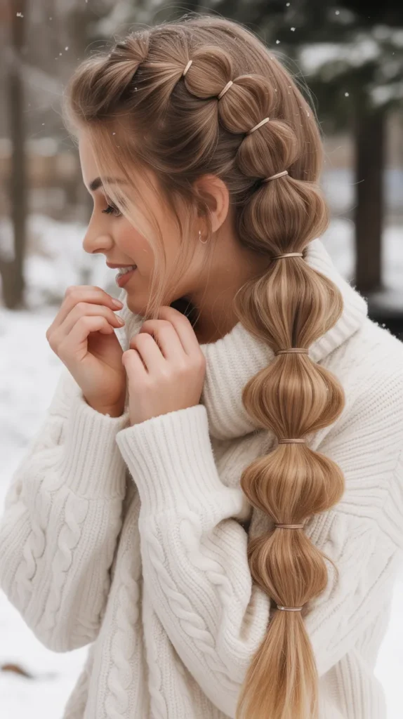  Bubble Braid Ponytail