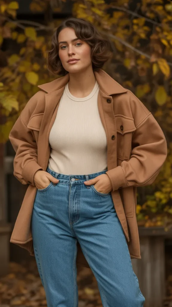 Shacket and Mom Jeans