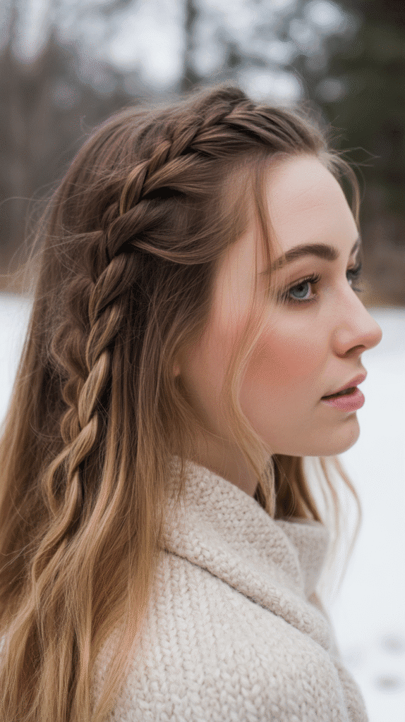 27 Cute Winter Hairstyles for School 16 Waterfall Braid