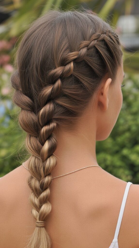 30+ Stunning Beach Wedding Hairstyles That Will Make Waves 27 Cascading Waterfall Braid Crown