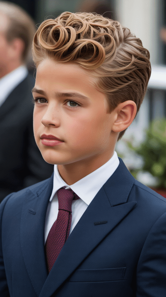 25 Little Boy Curly Haircuts That Show Off Those Curls 15 Curly Pompadour