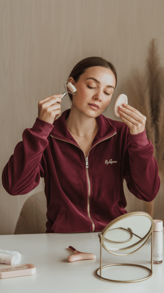 30 Trendy DTI Self Care Sunday Outfit Ideas for Women 11 Velour Tracksuit