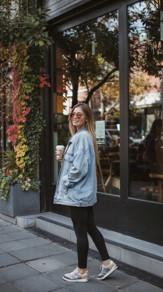 Denim Jacket and Leggings