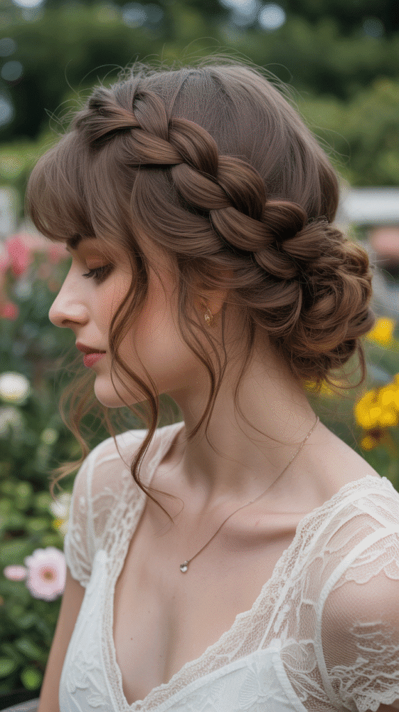 30 Simple and Stylish Greasy Hair Hairstyles 3 The French Braid Crown