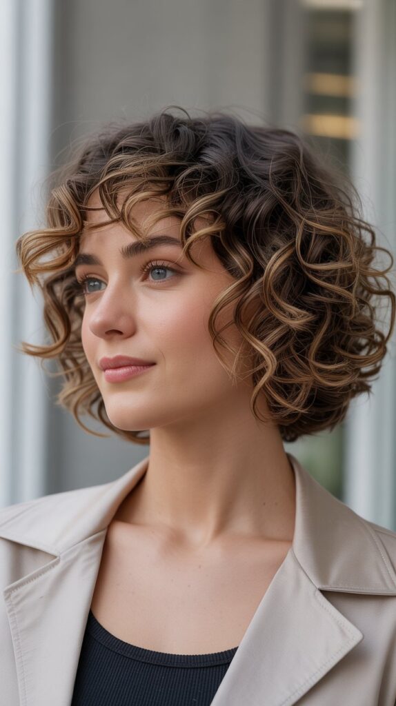 26 Flattering Angled Bob Haircuts Round Faces 9 Curly Angled Bob