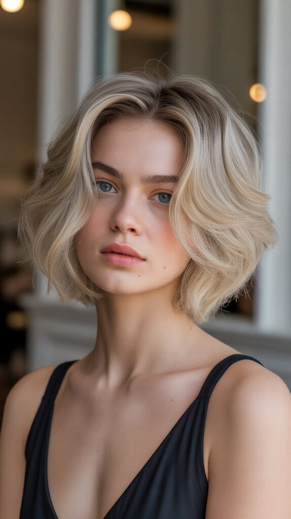 Angled Bob for Fine Hair with Volume Boost