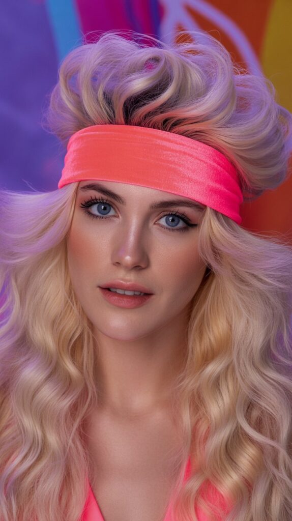 Thick Headband with Crimped Hair