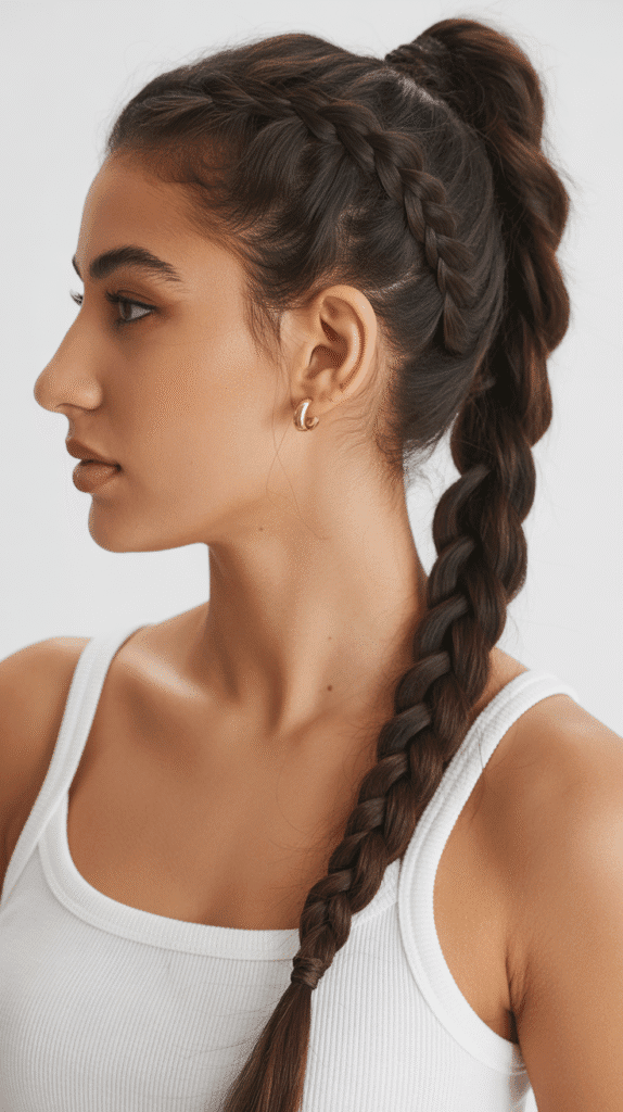 30 Simple and Stylish Greasy Hair Hairstyles 10 Braided Ponytail
