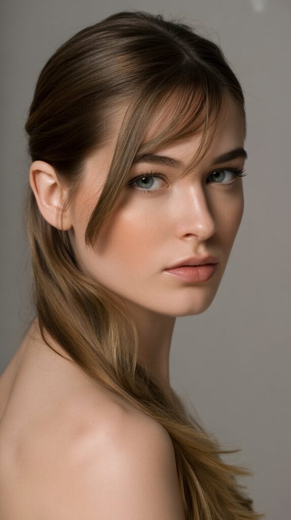 Long Hair with Side Bangs