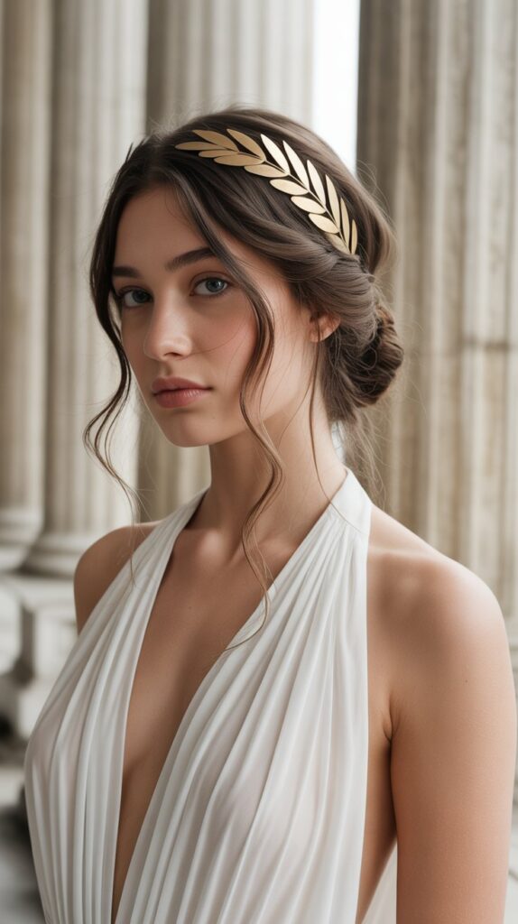  Thick Headband with Grecian-Inspired Updo