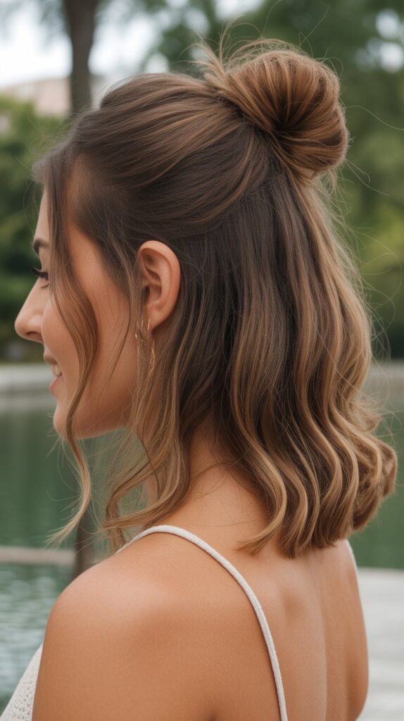 Half-Up Twisted Bun