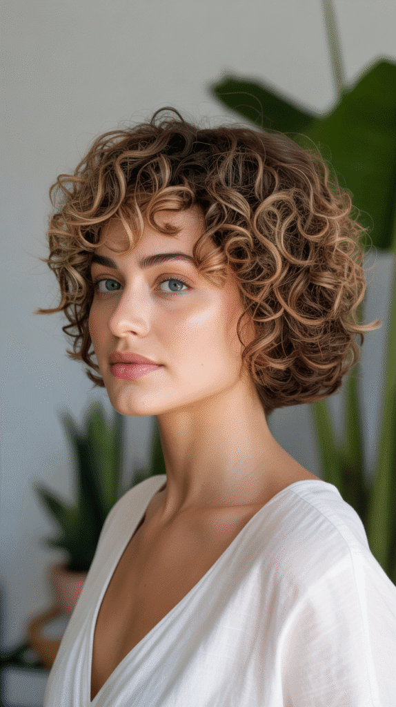 Best 30+ Chic Short Stacked Inverted Bob Haircuts for a Modern Look 8 Curly Stacked Inverted Bob
