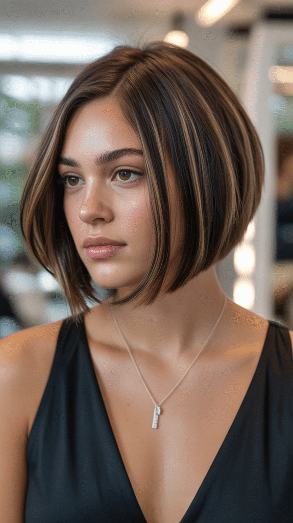 Best 30+ Chic Short Stacked Inverted Bob Haircuts for a Modern Look 24 Graduated Bob for Round Faces