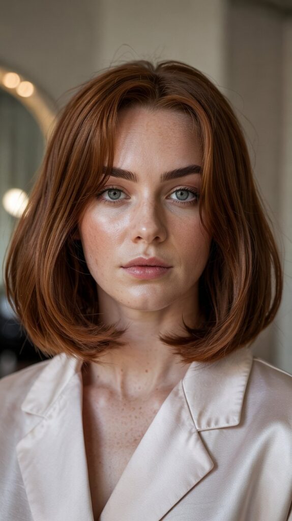Long Bob with Curtain Bangs and Flipped Ends