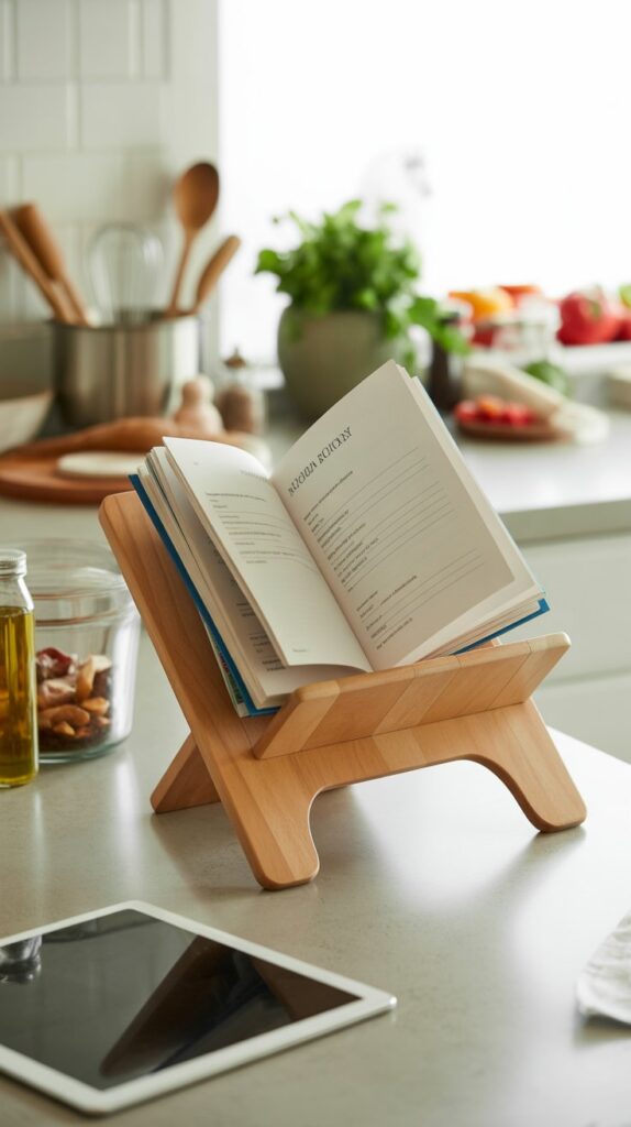 Best 47 Small Wooden Projects That Are Easy and Profitable 27 Wooden Tablet or Cookbook Stands