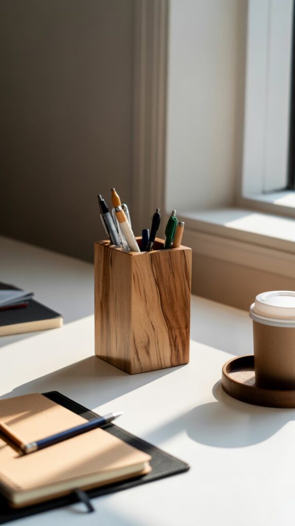 Best 47 Small Wooden Projects That Are Easy and Profitable 16 Wooden Pen Holders