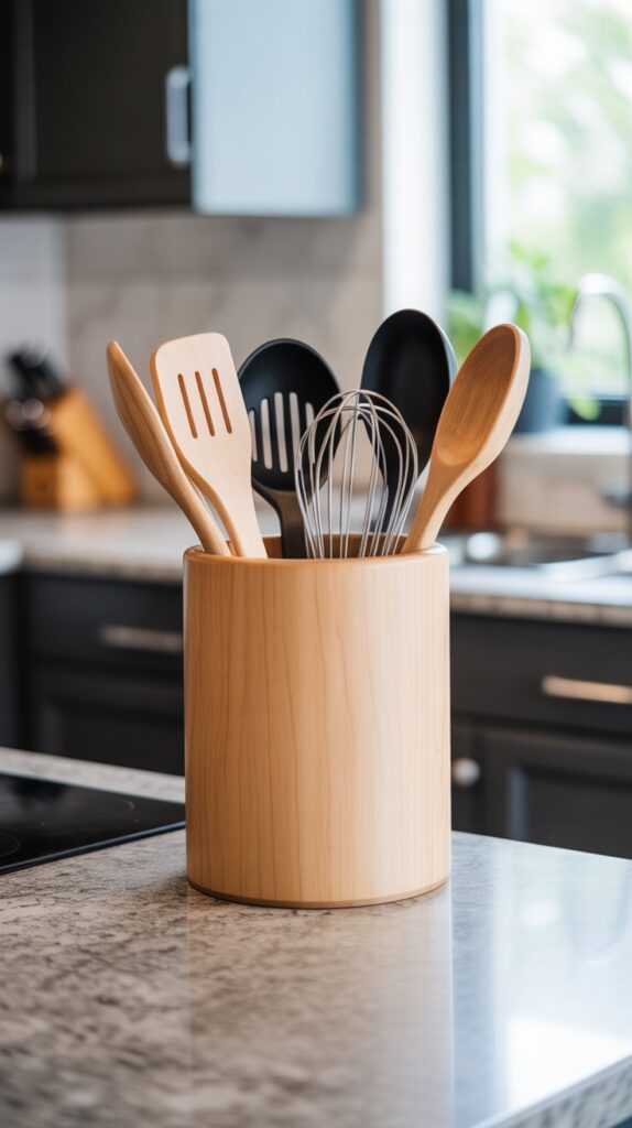 Best 47 Small Wooden Projects That Are Easy and Profitable 9 Wooden Utensil Holders