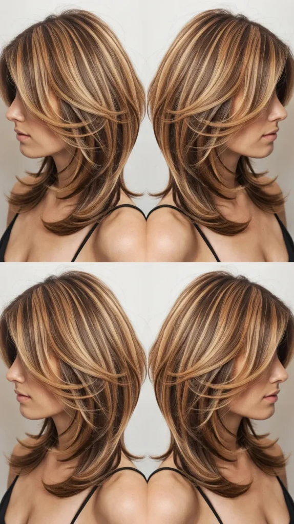 Layered Long Bob with Highlights