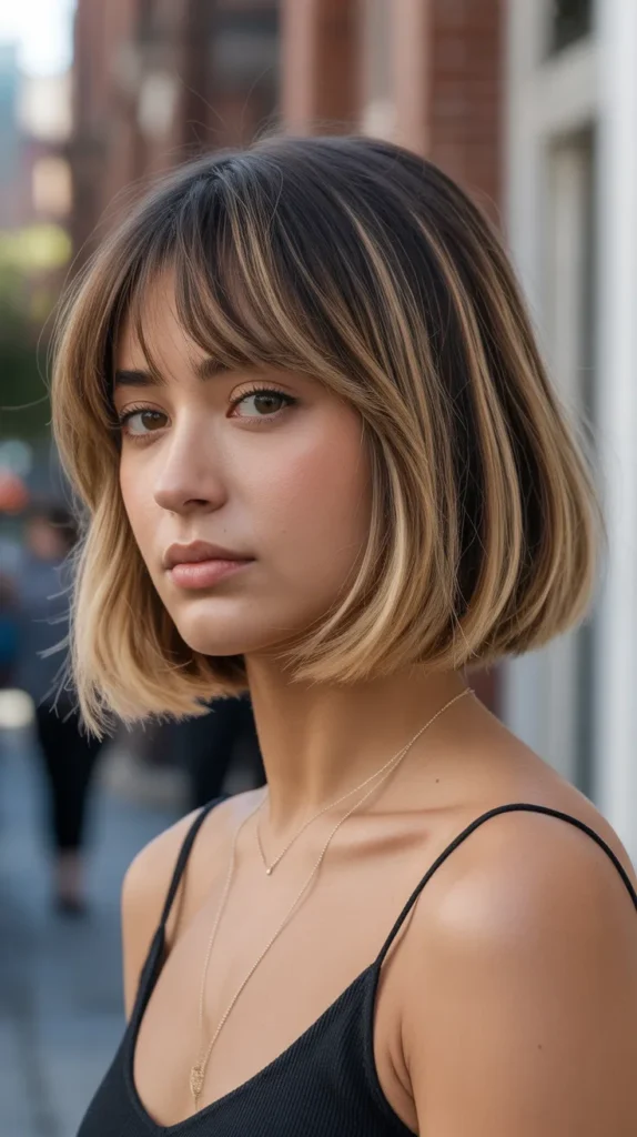 Piece-y Long Bob with Choppy Side Bangs
