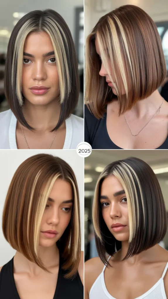 Long Bob with Money Pieces