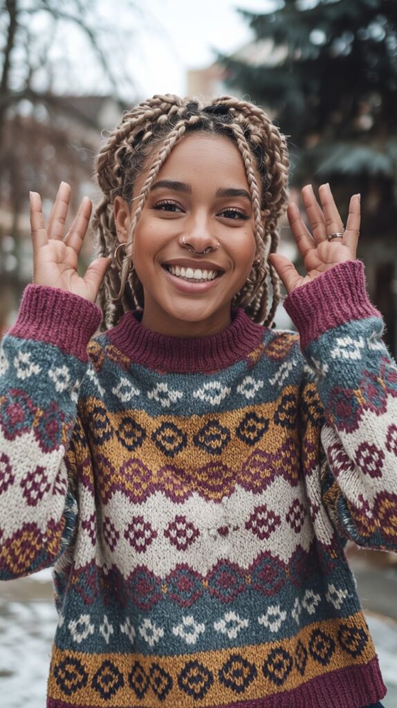 27 Stunning Winter Hair Braids for Black Hair 23 Braided Space Buns for Playful Winter Fun