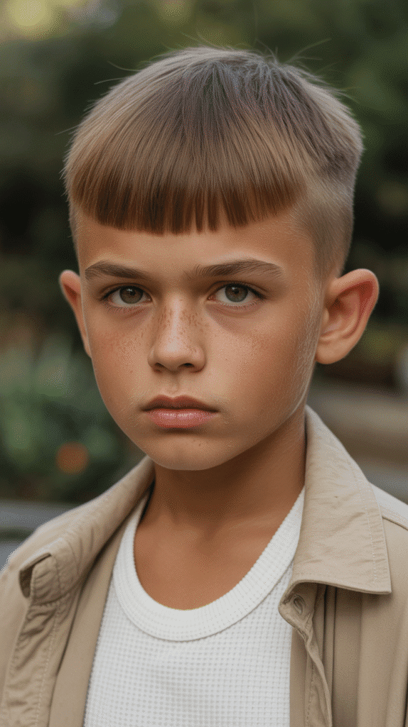 Best 30 Boys' Haircuts with Fine Straight Hair 8 Caesar Cut