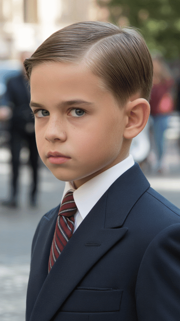 Best 30 Boys' Haircuts with Fine Straight Hair 2 Classic Side Part