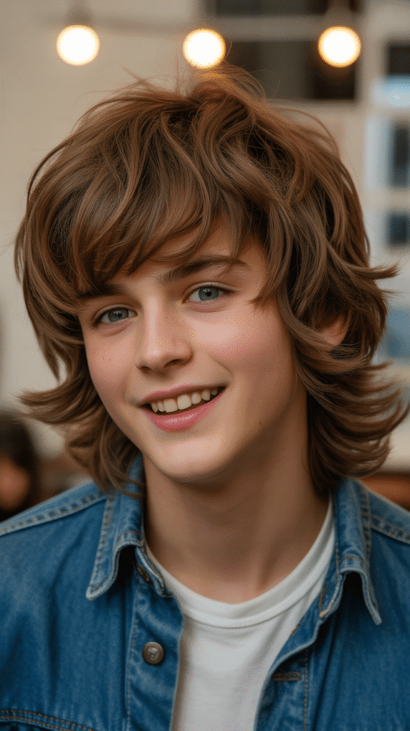 24 Long Little Boy Haircuts Perfect for Trendy Kids 13 Long Layered Shag with Bangs