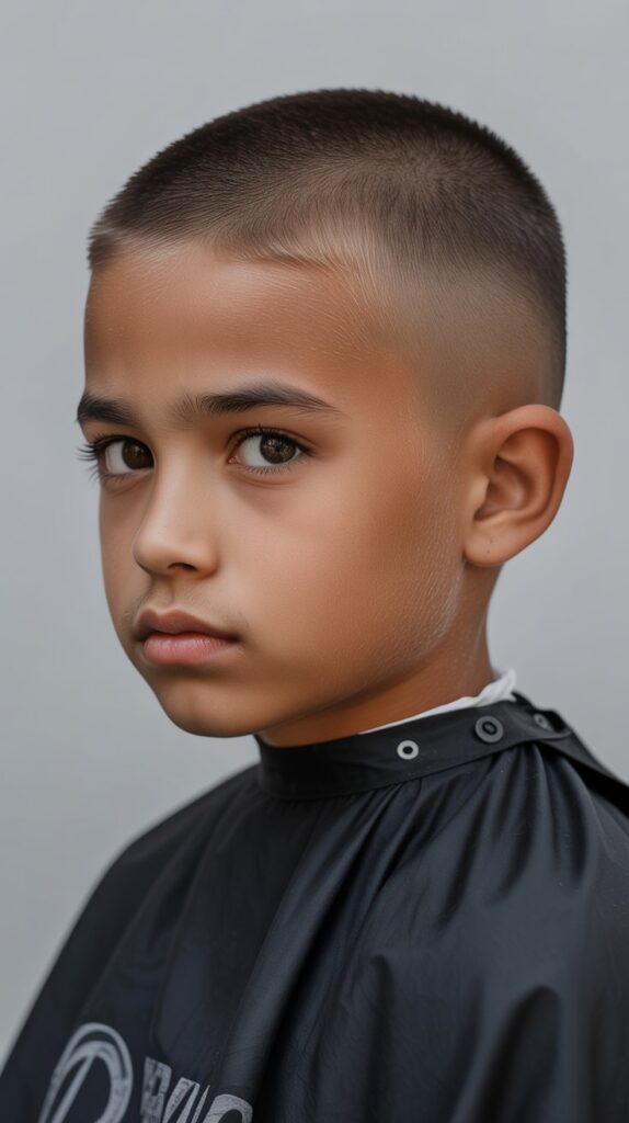 25 Little Boy Haircuts for Straight Hair That Always Look Neat 14 High and Tight