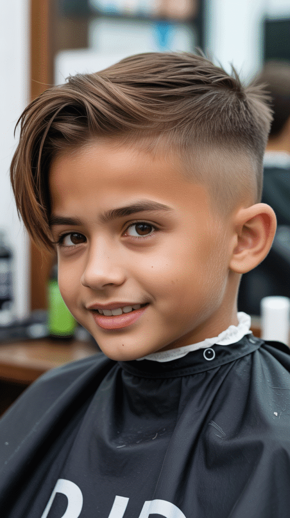 24 Long Little Boy Haircuts Perfect for Trendy Kids 6 Long Top with Tapered Sides