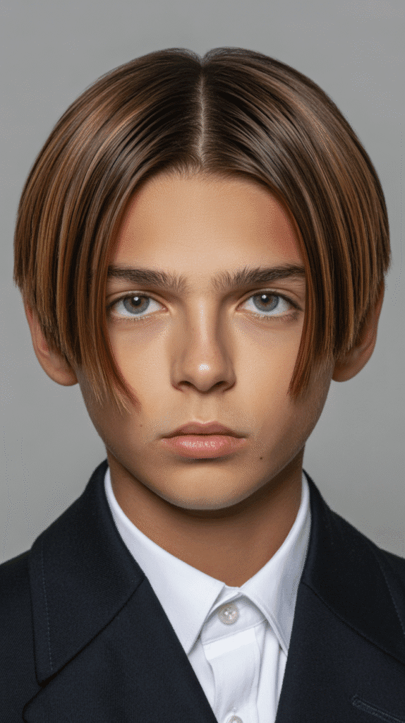 24 Long Little Boy Haircuts Perfect for Trendy Kids 10 The Middle Part Flow