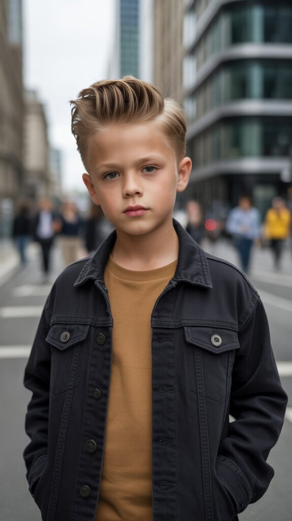 25 Little Boy Haircuts for Straight Hair That Always Look Neat 18 . Quiff
