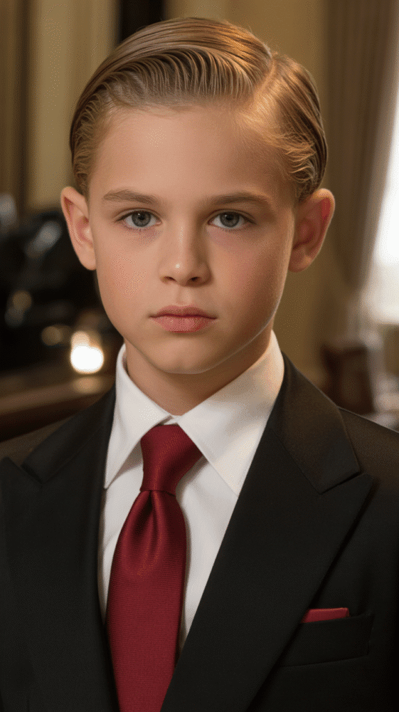 Best 30 Boys' Haircuts with Fine Straight Hair 10 Slicked Back Style