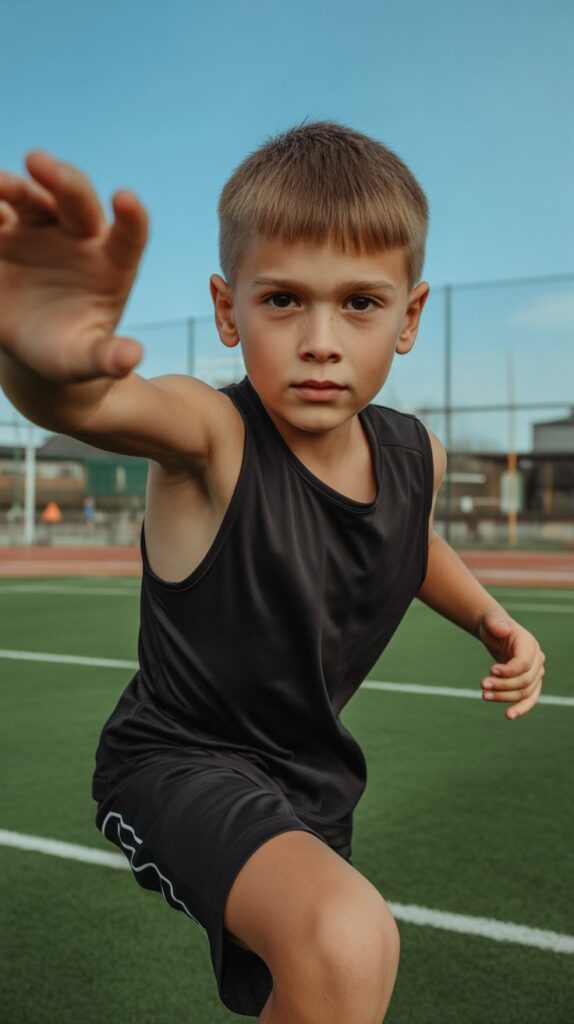 25 Little Boy Haircuts for Straight Hair That Always Look Neat 12 Taper Fade with Short Top